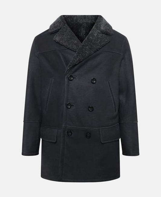 Yves Salomon Leather jacket Dark Grey