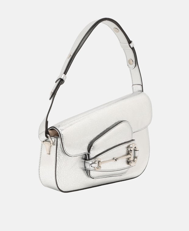 Gucci Leather shoulder bag Silver