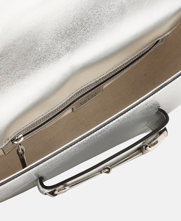 Gucci Leather shoulder bag Silver
