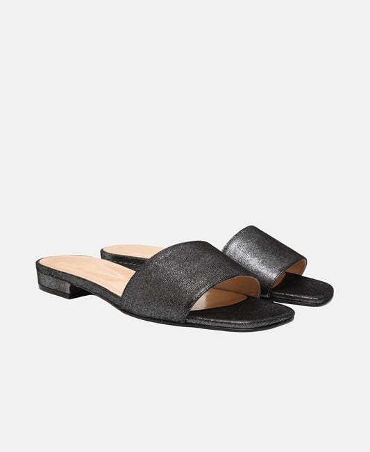 Sergio Rossi Mules Peach Antracite