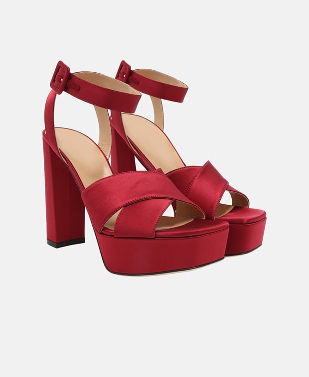 Sergio Rossi Monica 090 Platform sandals Cherry Red