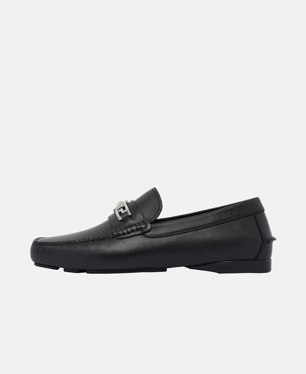 Versace Driver Vitello Loafers Black