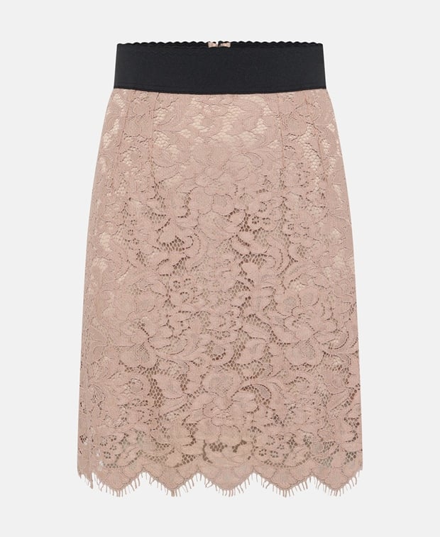 Dolce & Gabbana Lace skirt Soft Beige