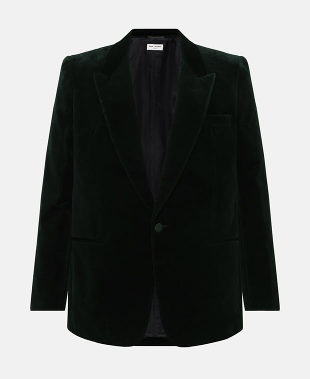 Saint Laurent Velvet suit jacket Dark Green