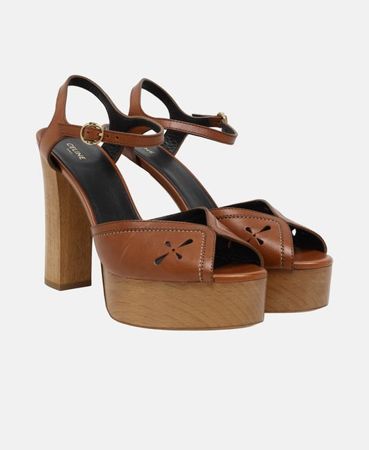 Celine Platform sandals Terracotta