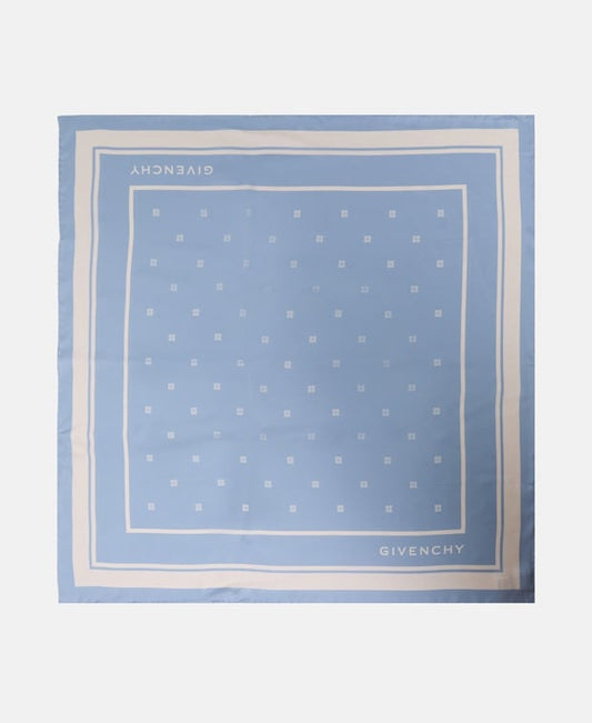 Givenchy Silk square scarf Light Blue