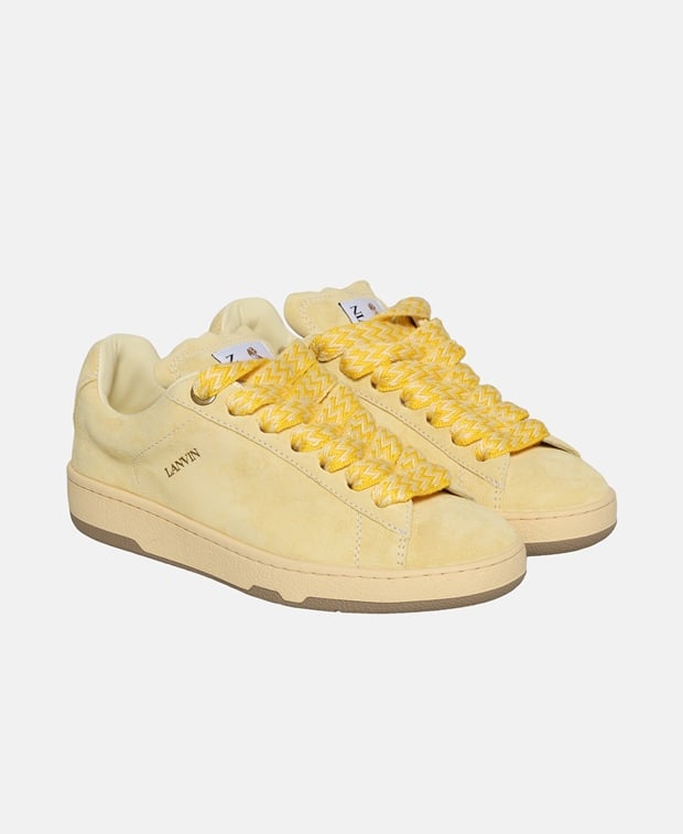 Lanvin Basses Curb Lite Sneakers Oatmeal