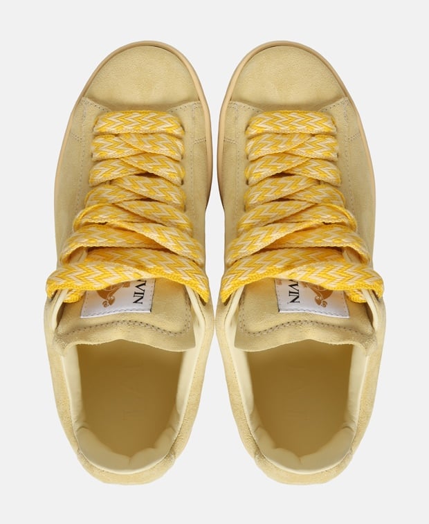 Lanvin Basses Curb Lite Sneakers Oatmeal
