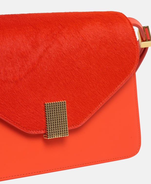 Lanvin Leather shoulder bag Orange