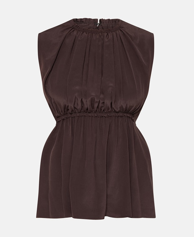 Lanvin Silk top Dark Brown