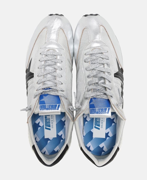 Golden Goose Deluxe Brand Running Marathon Sneakers Silver