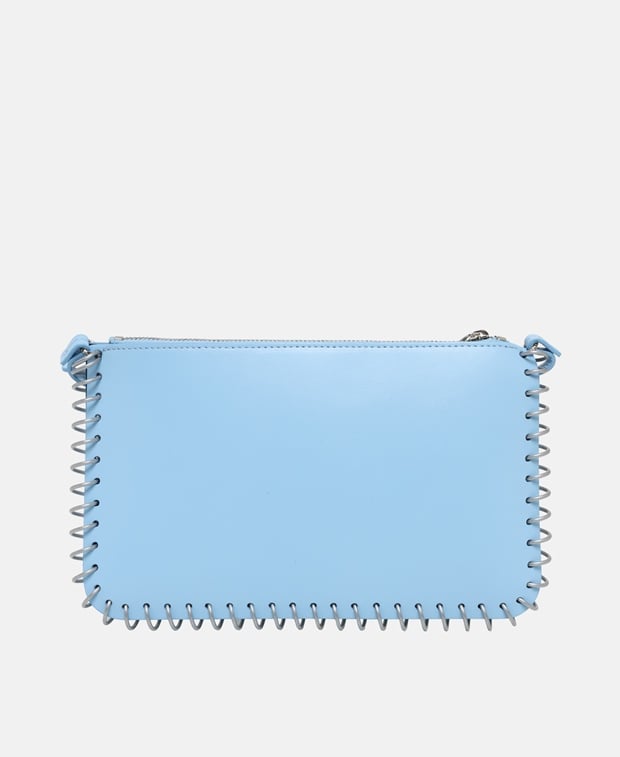 Coperni Spiral Pochette Leather shoulder bag Light Blue