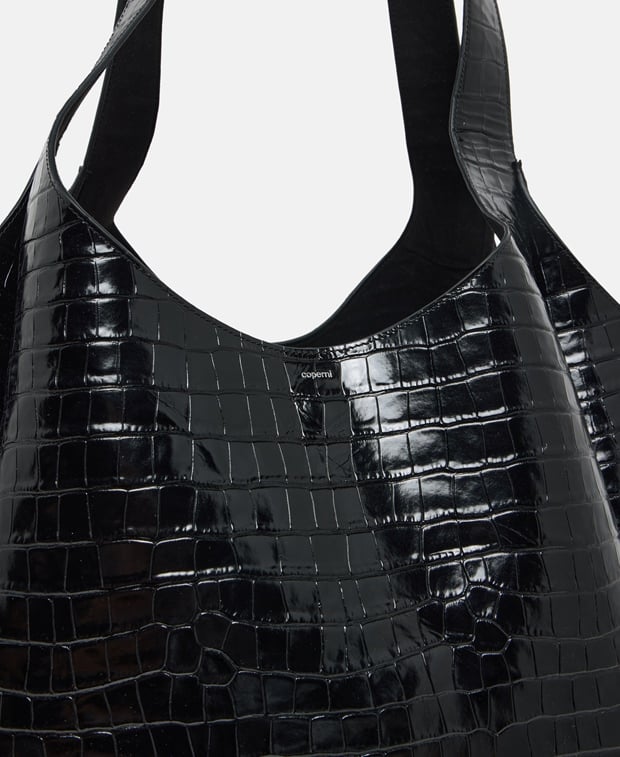 Coperni Croco Xl Bucket Swipe Bucket bag Black