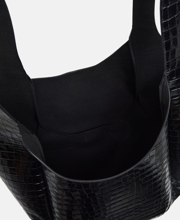 Coperni Croco Xl Bucket Swipe Bucket bag Black