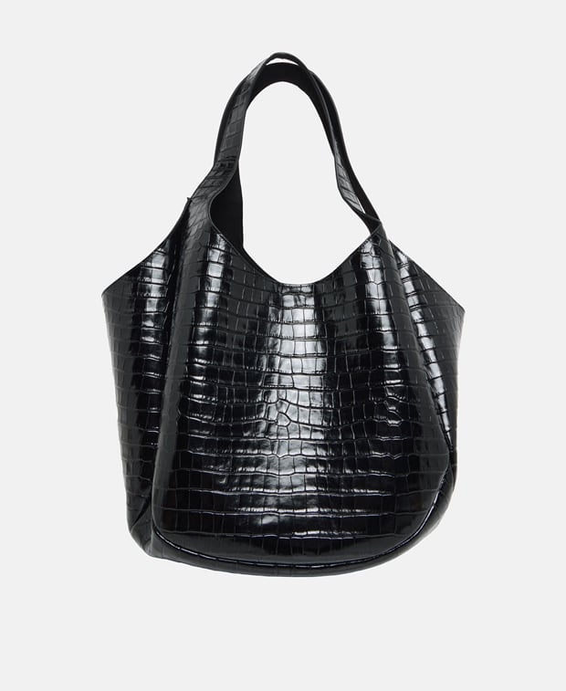 Coperni Croco Xl Bucket Swipe Bucket bag Black