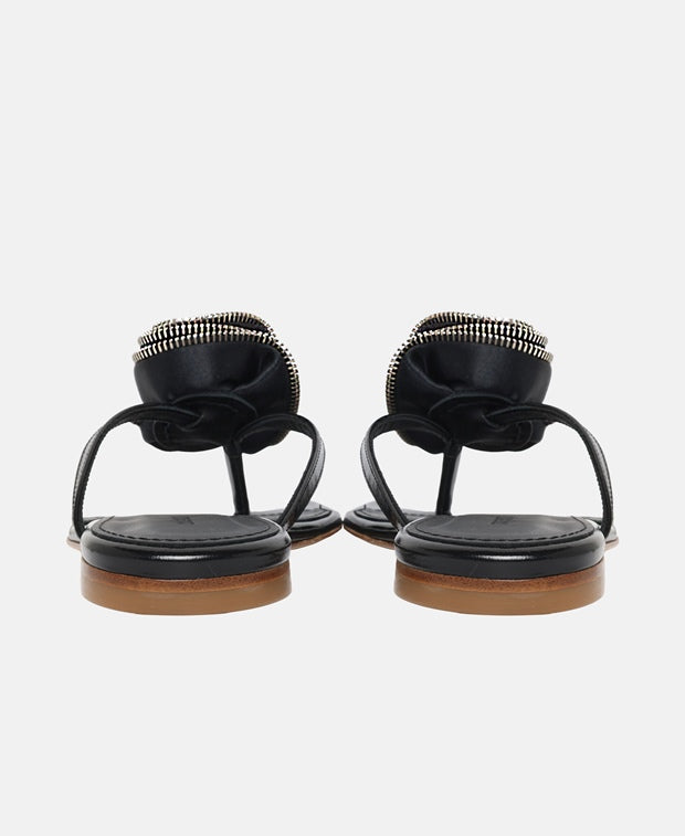 Coperni Zip Flower Slanted Flip flops