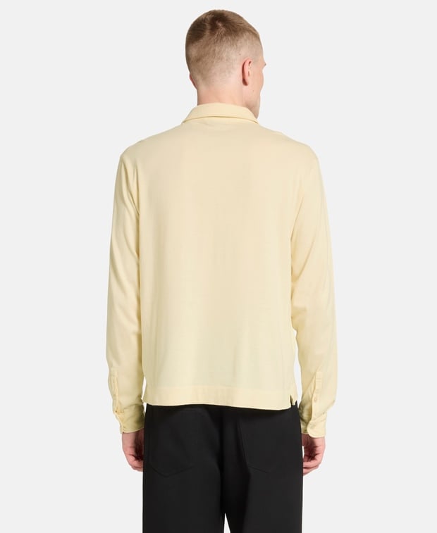Boglioli Long-sleeved polo shirt Oatmeal