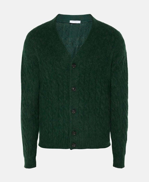 Boglioli Wool cardigan Green