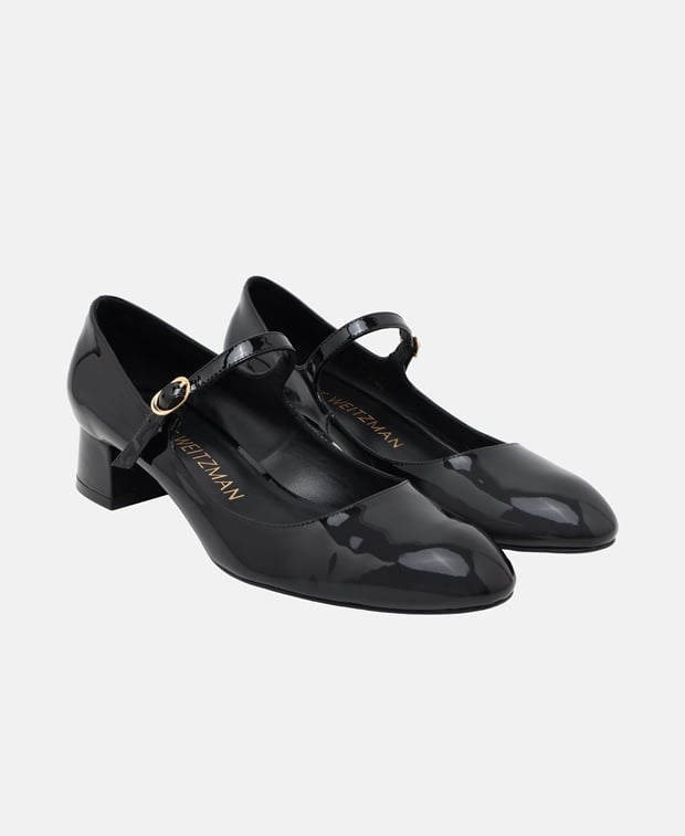 Stuart Weitzman Vivienne 35 Mary Jan Heeled sandals Black