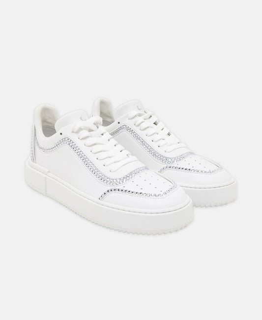 Stuart Weitzman Ryan Shine Sneakers White