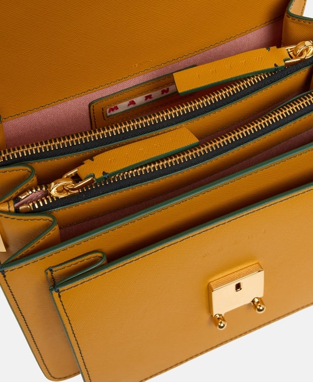 Marni Leather shoulder bag Light Orange
