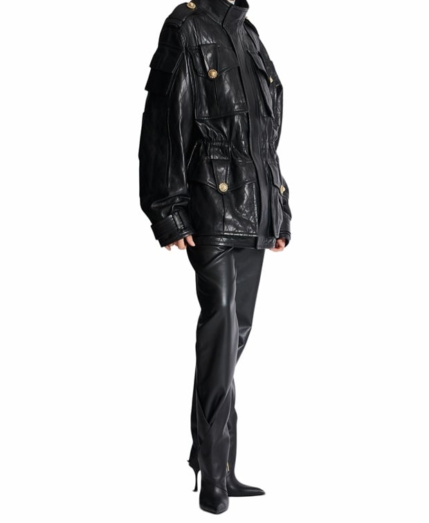 Balmain Traditional leather jacket
