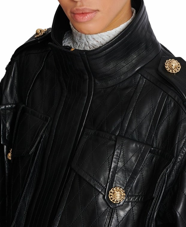 Balmain Traditional leather jacket