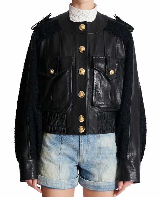Balmain Traditional leather jacket