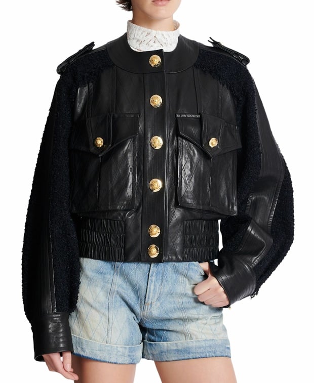 Balmain Traditional leather jacket