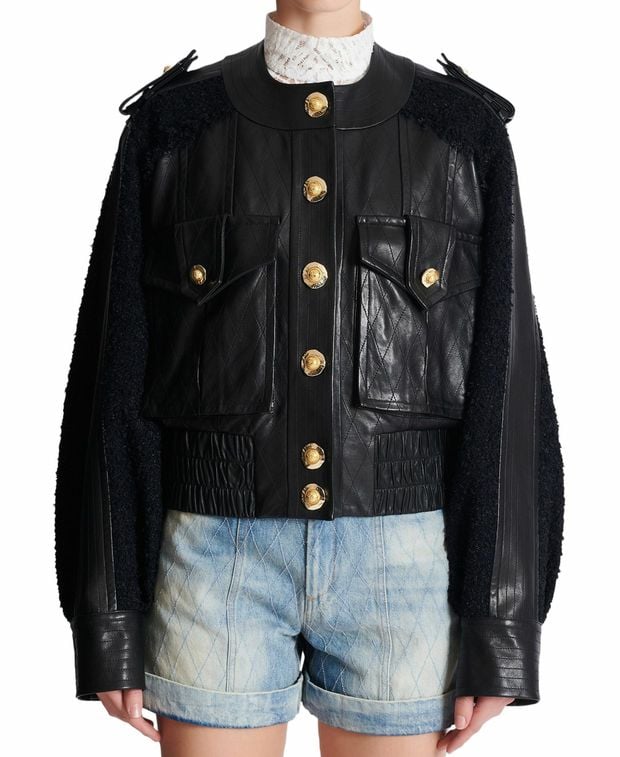 Balmain Traditional leather jacket