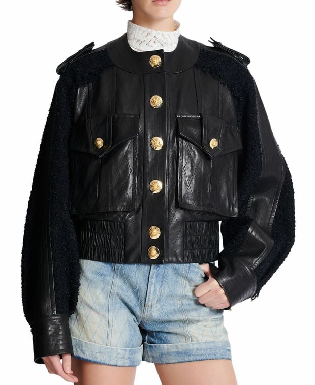 Balmain Traditional leather jacket