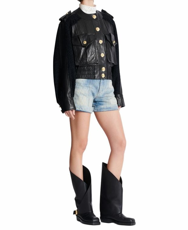 Balmain Traditional leather jacket