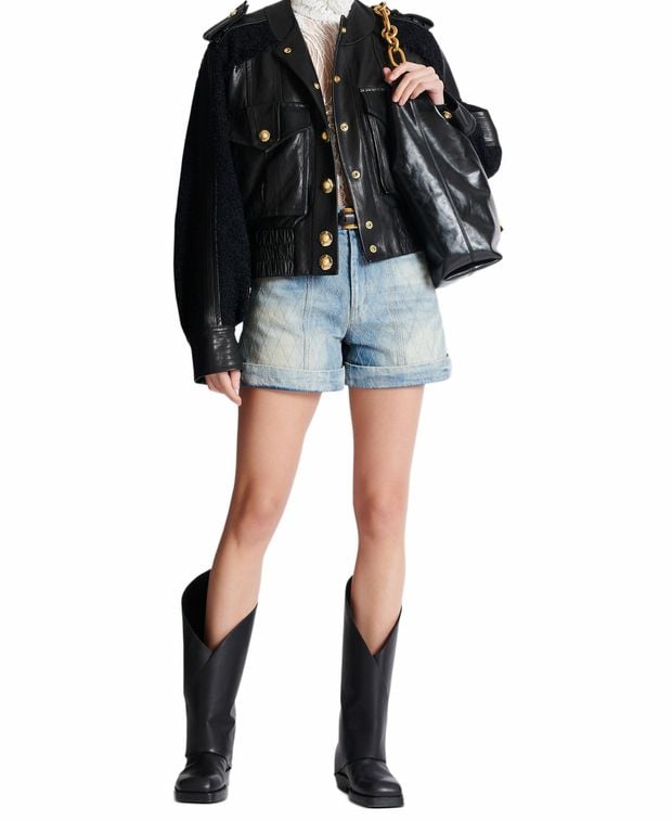 Balmain Traditional leather jacket
