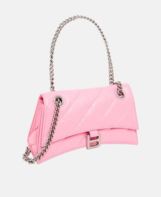 Balenciaga Crush Leather shoulder bag Rose