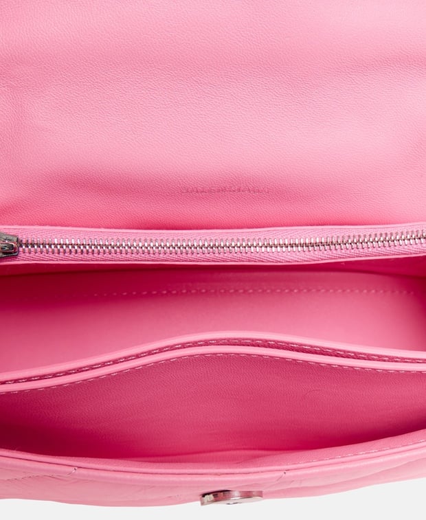 Balenciaga Crush Leather shoulder bag Rose