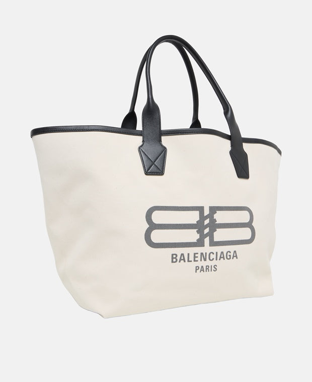 Balenciaga Leather shopper White