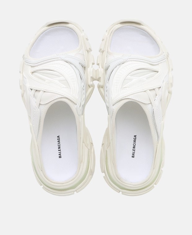 Balenciaga Monoco Slides White