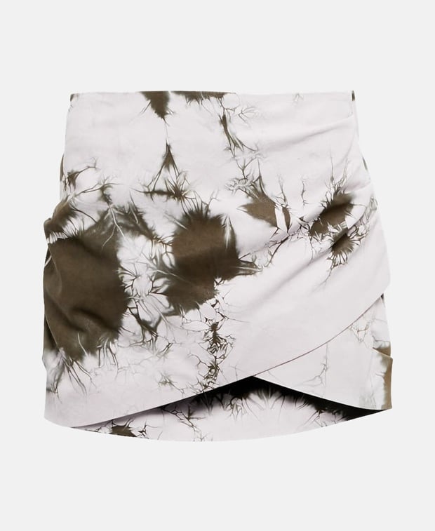 Off-White Leather mini-skirt Khaki