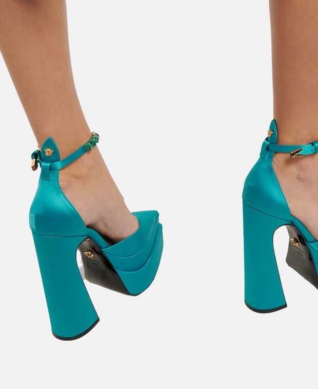 Versace Pumps Turquoise