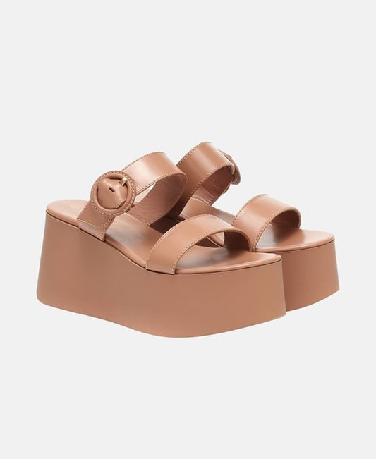 Gianvito Rossi Wedges Caramel