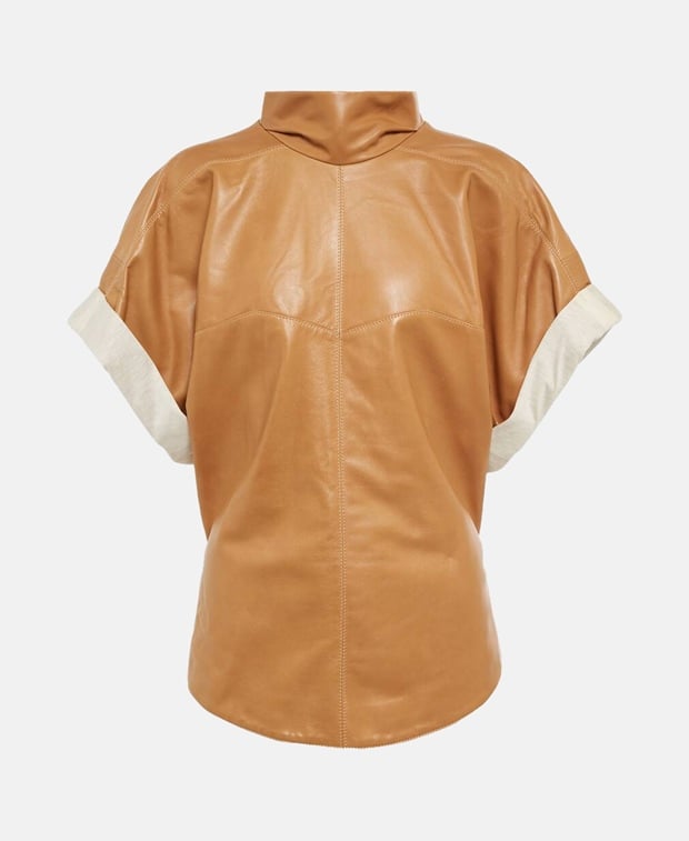 Isabel Marant Leather blouse Tan