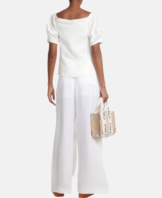Chloé Linen top White