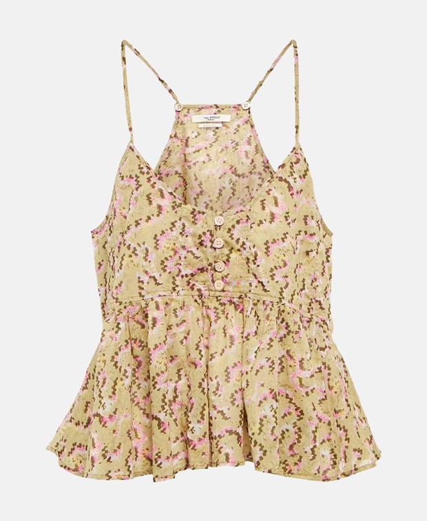 Marant Etoile Spaghetti-strap top Khaki