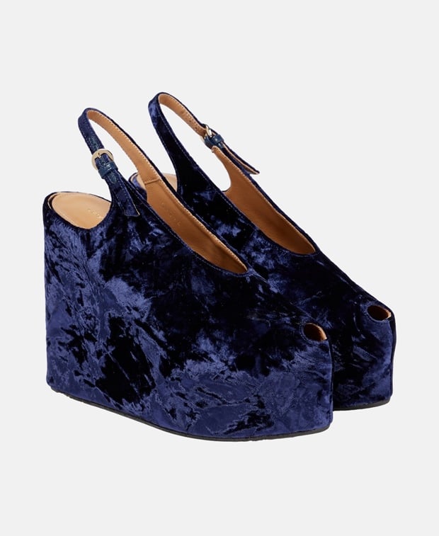 Dries Van Noten Wedges Navy