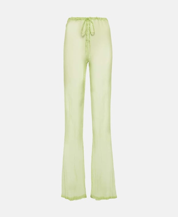 Dries Van Noten Silk trousers Mint
