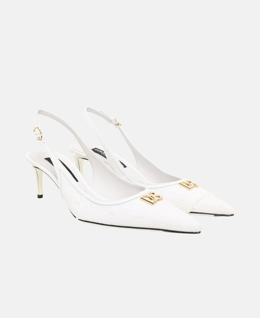Dolce & Gabbana Lollo R 60 Slingback pumps White