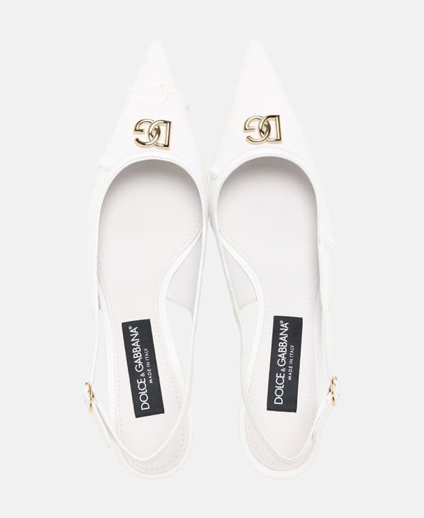Dolce & Gabbana Lollo R 60 Slingback pumps White