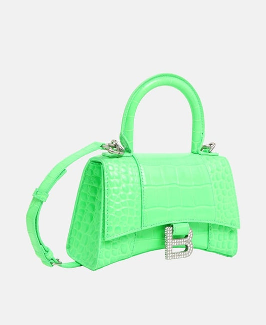 Balenciaga Hourglass Handbag Green
