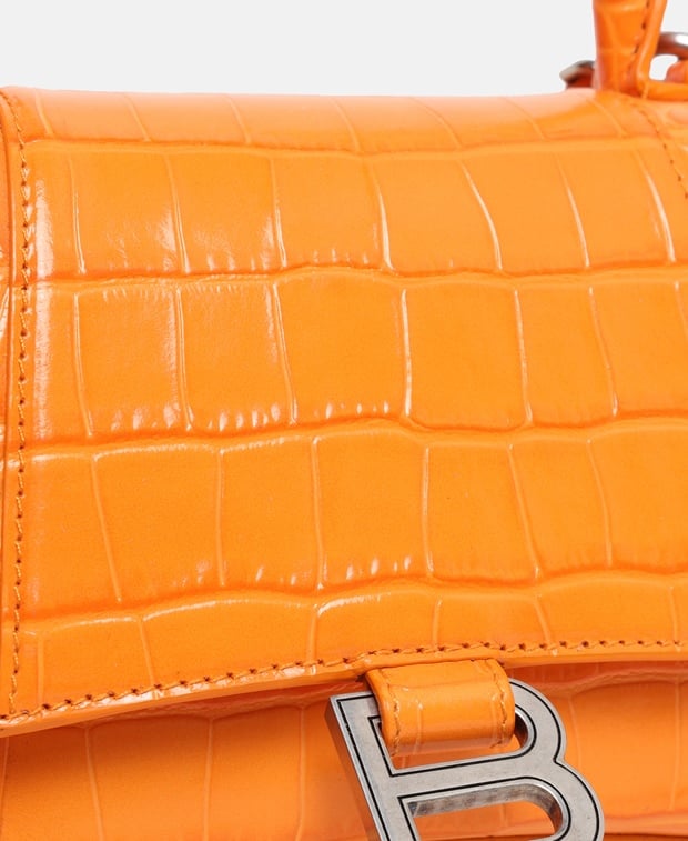 Balenciaga Hourglass Leather handbag Orange