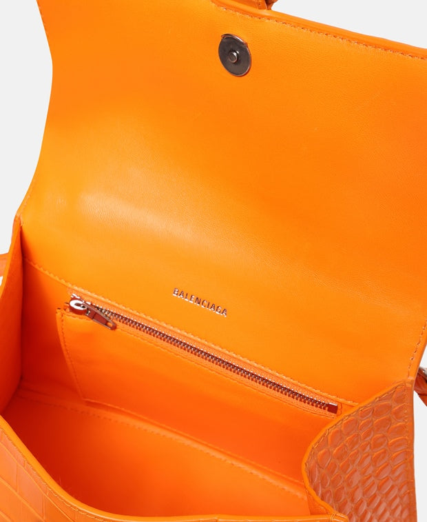 Balenciaga Hourglass Leather handbag Orange